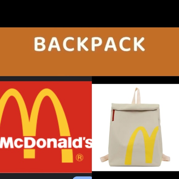 New💕 McDonald’s Retro Backpack unisex - Picture 1 of 3